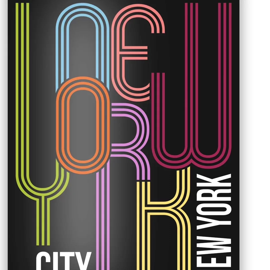 New York City Retro 80s Style Poster