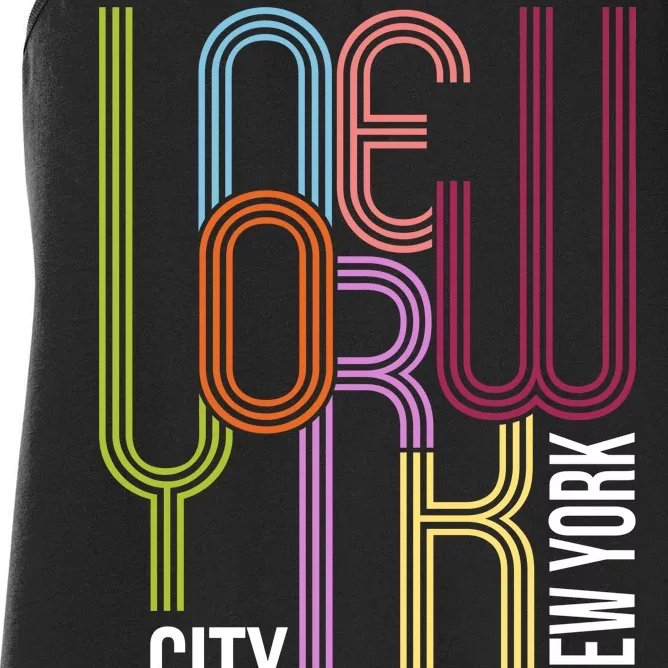 New York City Retro 80s Style Women's Racerback Tank