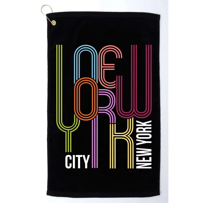 New York City Retro 80s Style Platinum Collection Golf Towel