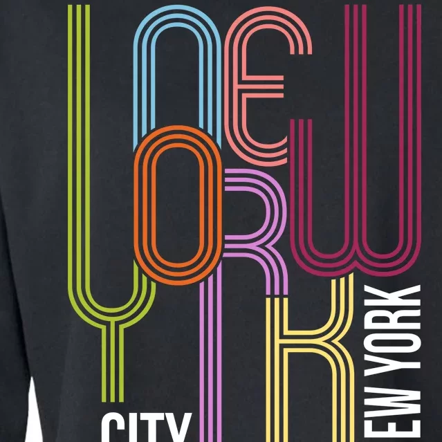 New York City Retro 80s Style Cropped Pullover Crew