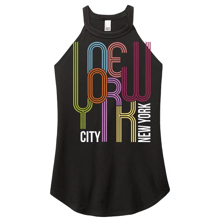 New York City Retro 80s Style Women’s Perfect Tri Rocker Tank