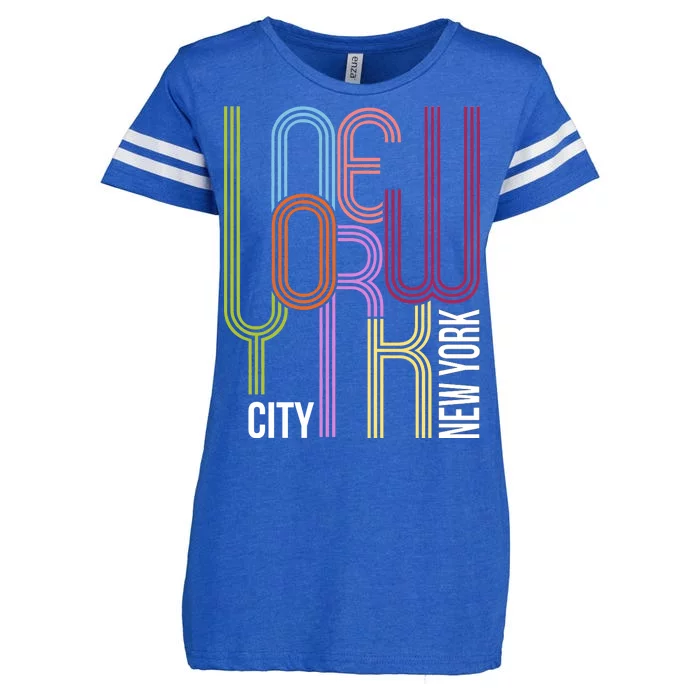 New York City Retro 80s Style Enza Ladies Jersey Football T-Shirt