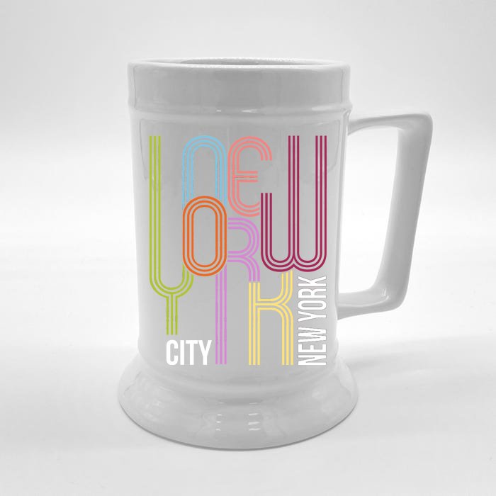 New York City Retro 80s Style Front & Back Beer Stein