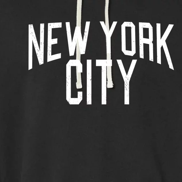 New York City Simple Logo Garment-Dyed Fleece Hoodie