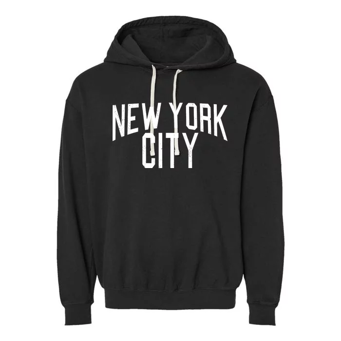 New York City Simple Logo Garment-Dyed Fleece Hoodie