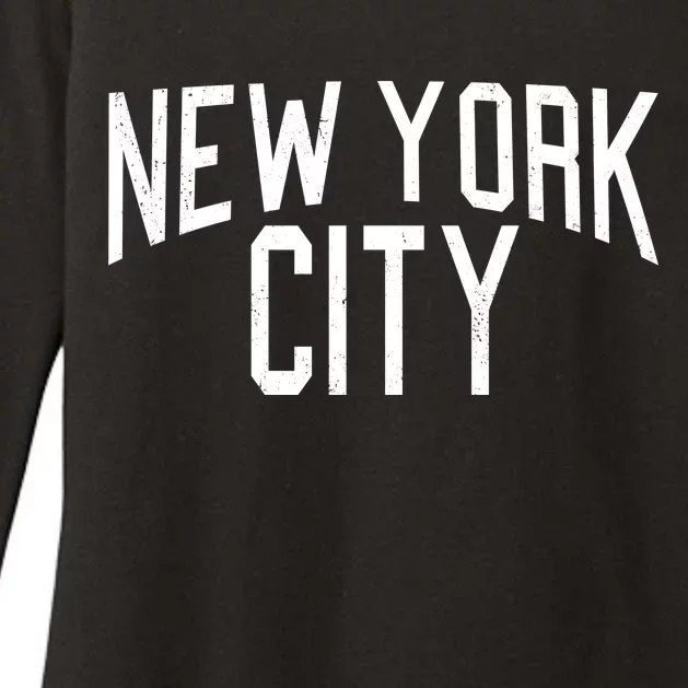 New York City Simple Logo Womens CVC Long Sleeve Shirt