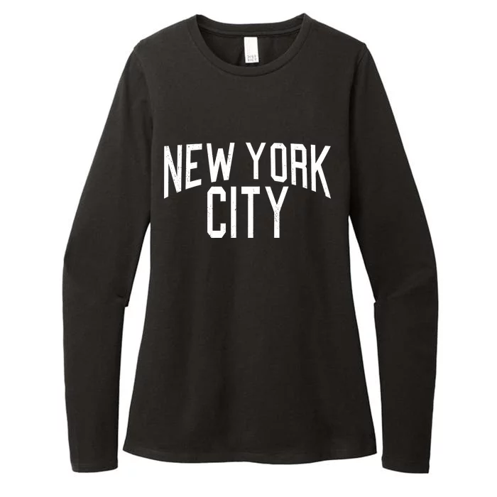 New York City Simple Logo Womens CVC Long Sleeve Shirt