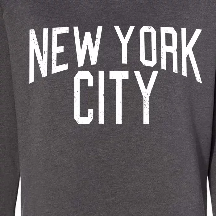 New York City Simple Logo Womens California Wash Sweatshirt