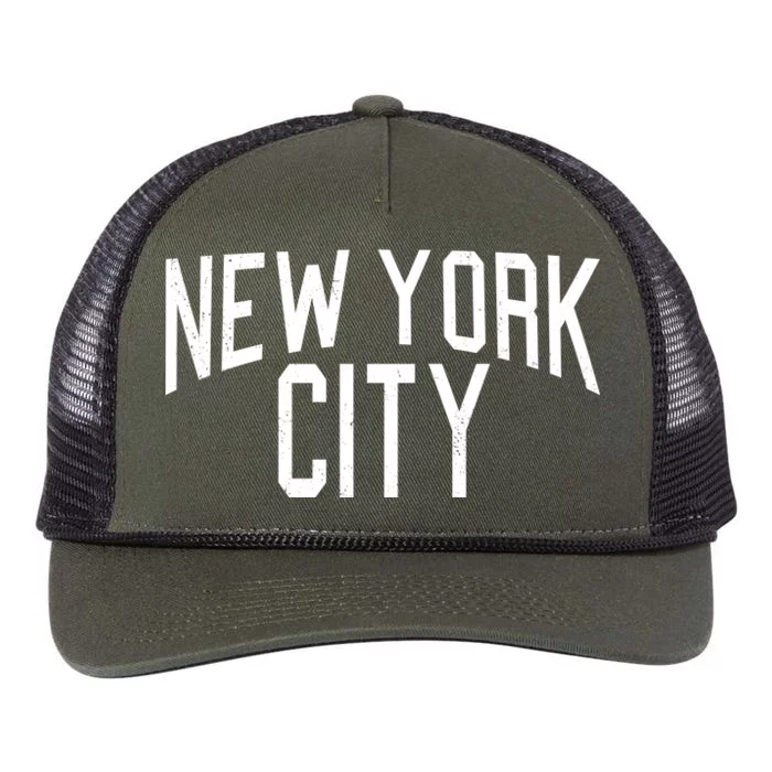 New York City Simple Logo Retro Rope Trucker Hat Cap