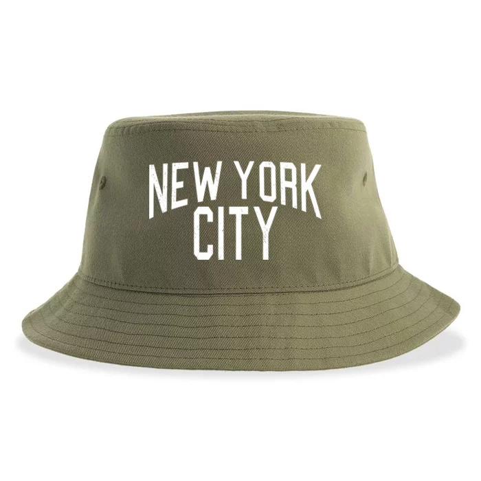 New York City Simple Logo Sustainable Bucket Hat