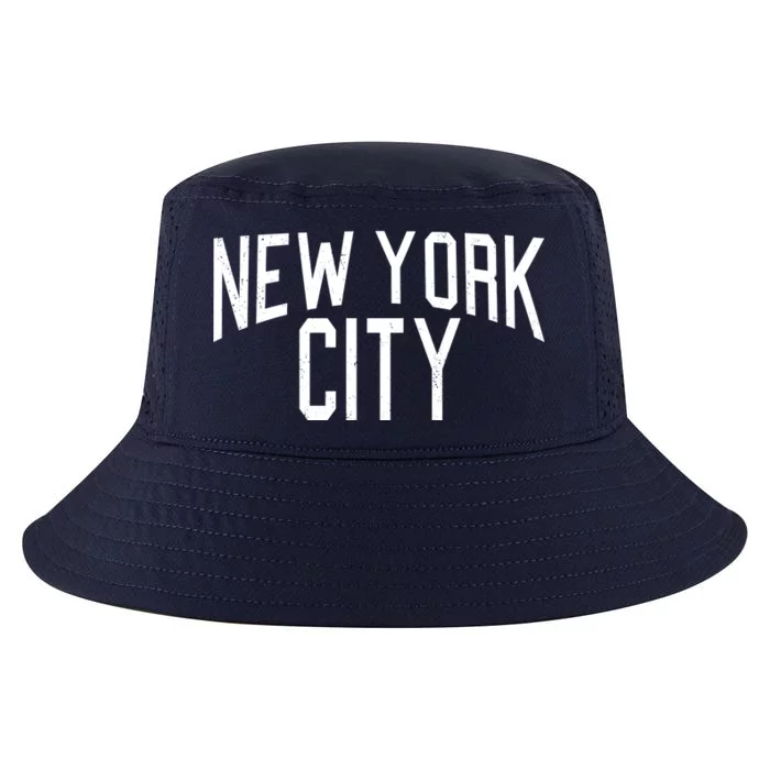 New York City Simple Logo Cool Comfort Performance Bucket Hat