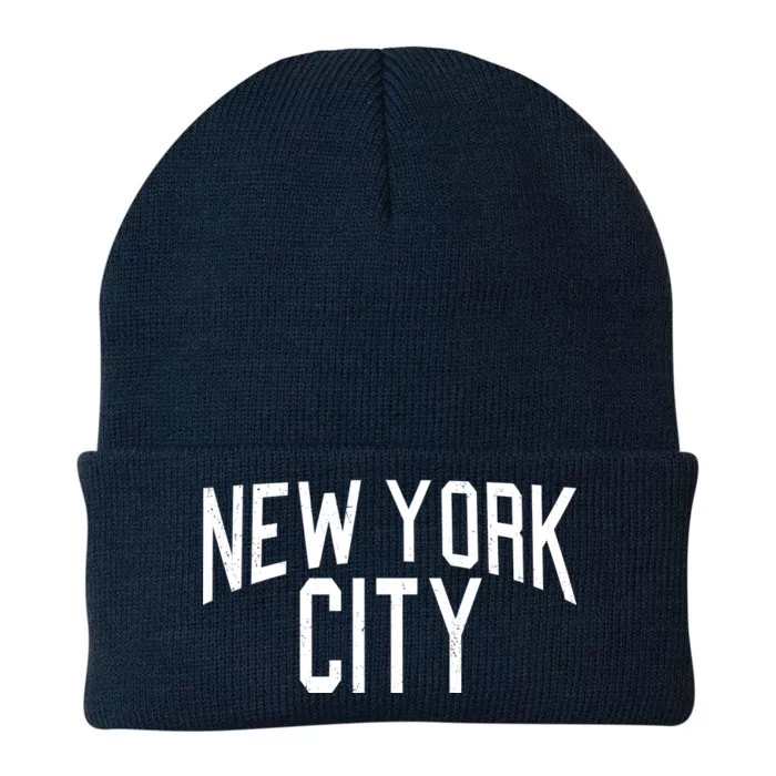 New York City Simple Logo Knit Cap Winter Beanie