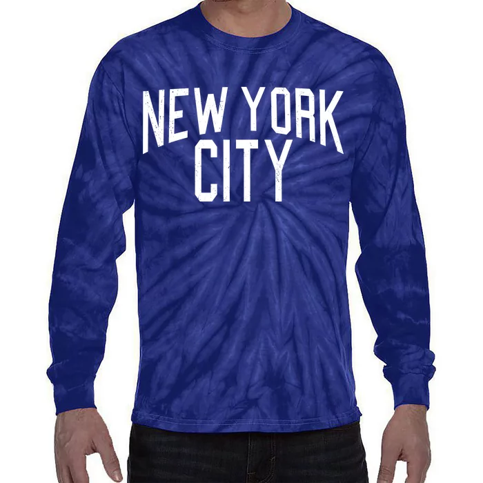 New York City Simple Logo Tie-Dye Long Sleeve Shirt