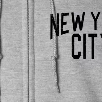 New York City Simple Logo Full Zip Hoodie