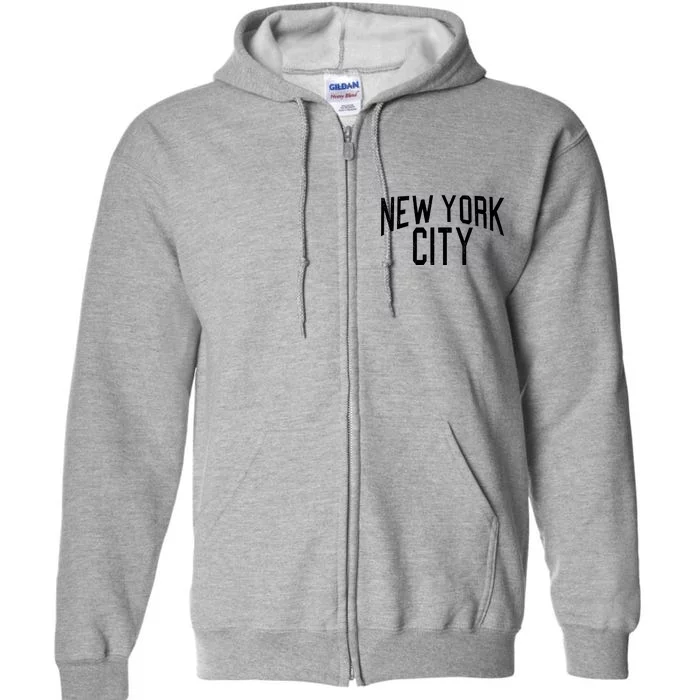 New York City Simple Logo Full Zip Hoodie