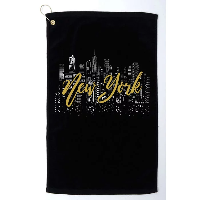 New York City Skyline  Buildings Platinum Collection Golf Towel