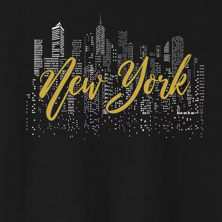 New York City Skyline  Buildings Women's Crop Top Tee