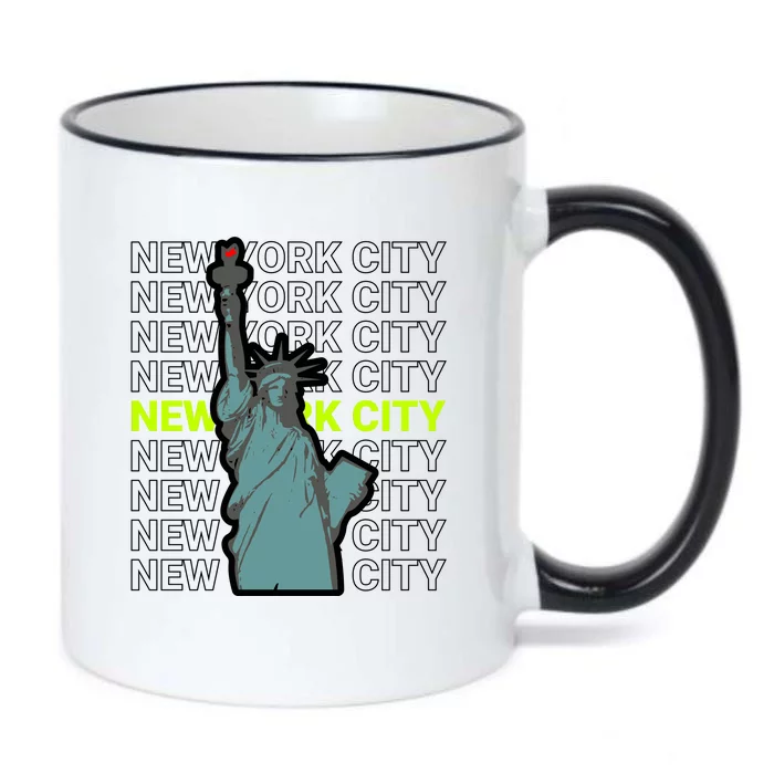 New York City Statue of Liberty Black Color Changing Mug