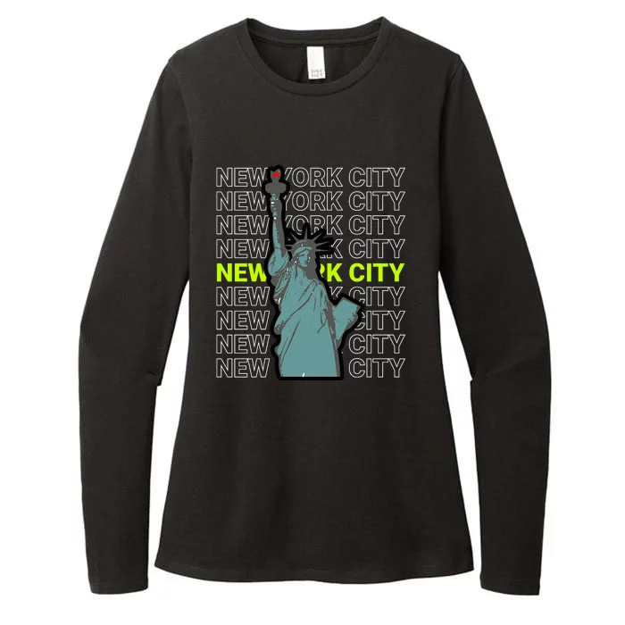 New York City Statue of Liberty Womens CVC Long Sleeve Shirt