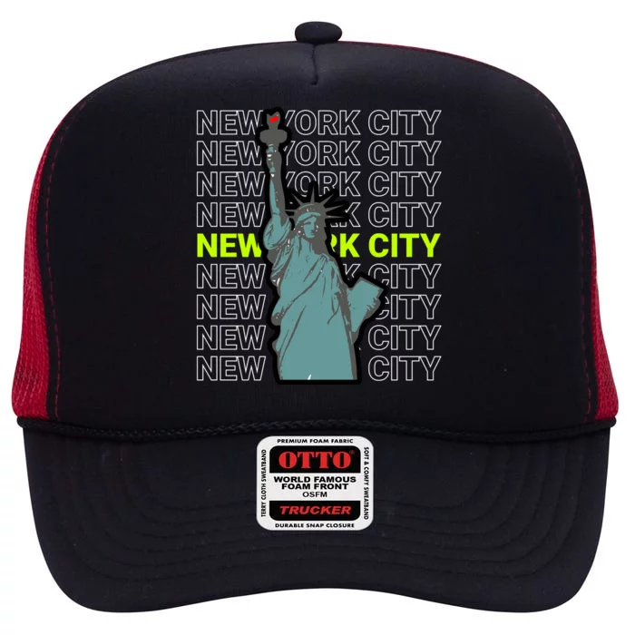 New York City Statue of Liberty High Crown Mesh Trucker Hat