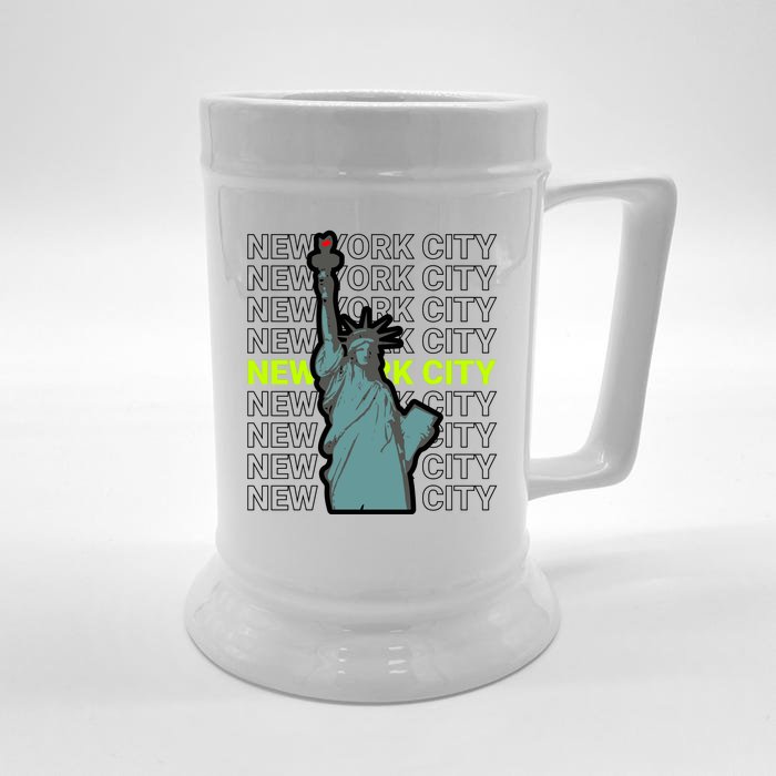 New York City Statue of Liberty Front & Back Beer Stein