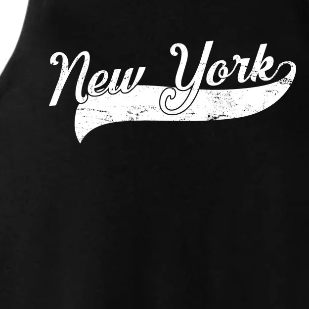 New York Classic Logo Ladies Tri-Blend Wicking Tank