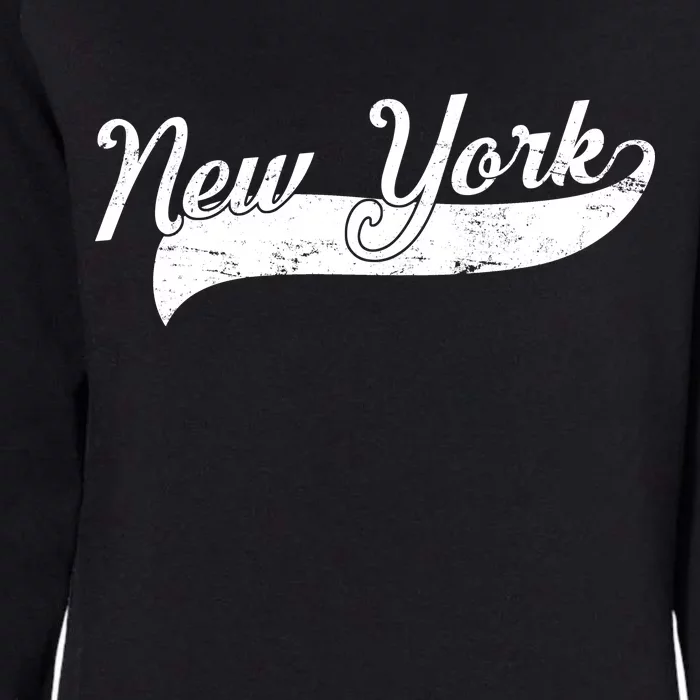 New York Classic Logo Womens California Wash Sweatshirt