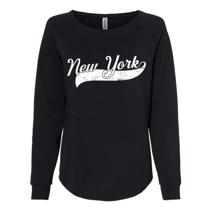 New York Classic Logo Womens California Wash Sweatshirt