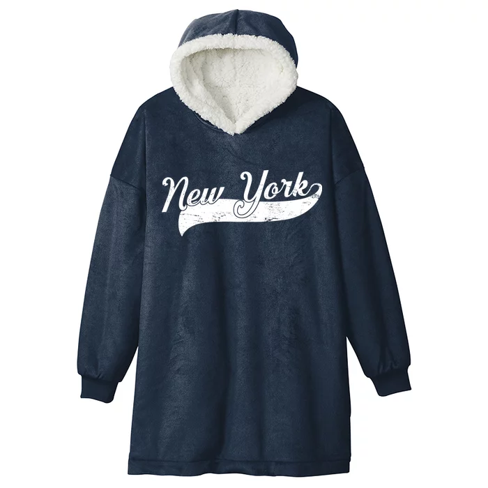 New York Classic Logo Hooded Wearable Blanket