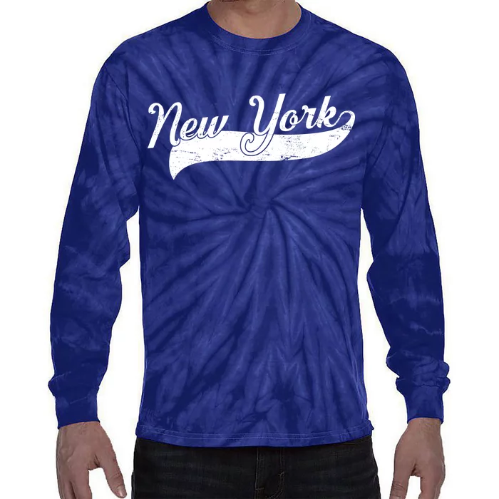 New York Classic Logo Tie-Dye Long Sleeve Shirt