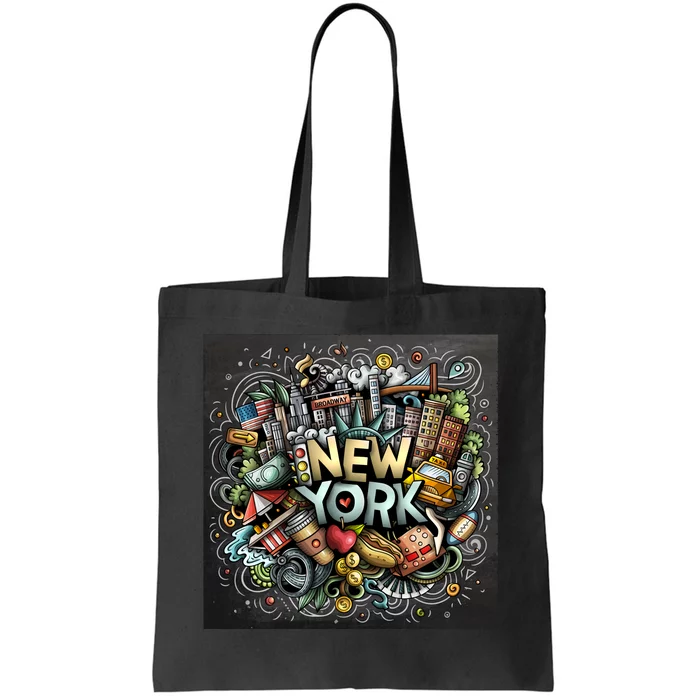 New York Illustration Tote Bag