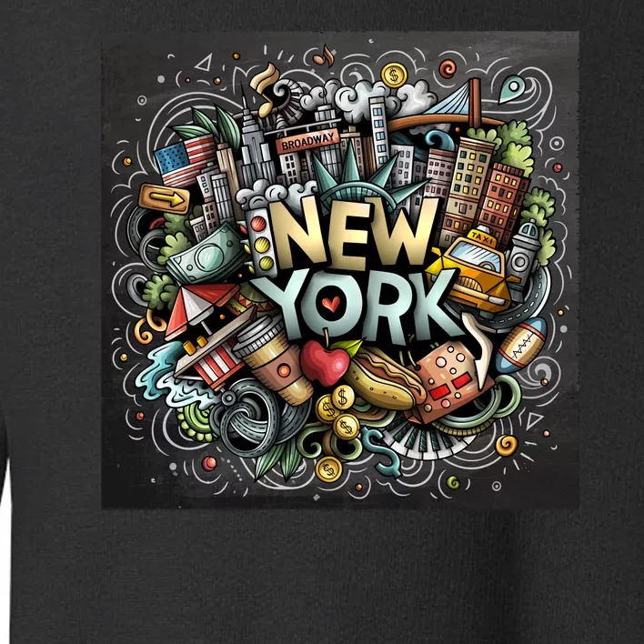 New York Illustration Toddler Sweatshirt