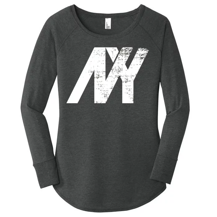 New York NY Grunge Women's Perfect Tri Tunic Long Sleeve Shirt