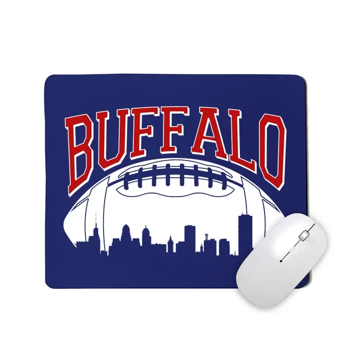 New York Skyline Buffalo Football Fan Mousepad