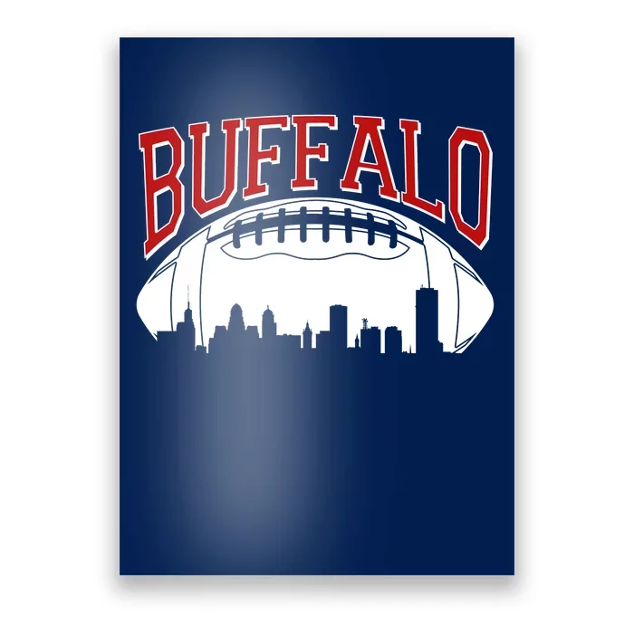 New York Skyline Buffalo Football Fan Poster