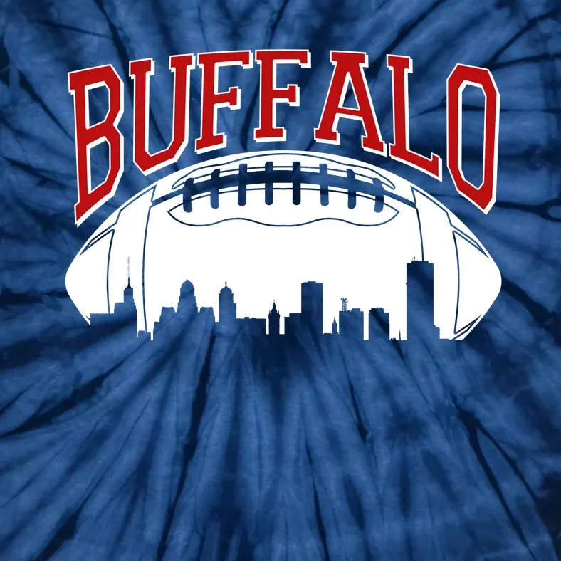 New York Skyline Buffalo Football Fan Tie-Dye T-Shirt