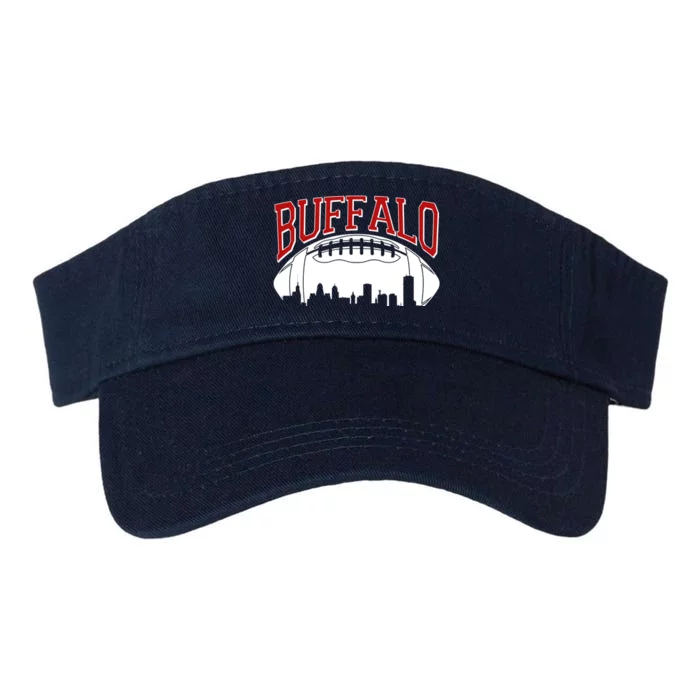 New York Skyline Buffalo Football Fan Valucap Bio-Washed Visor