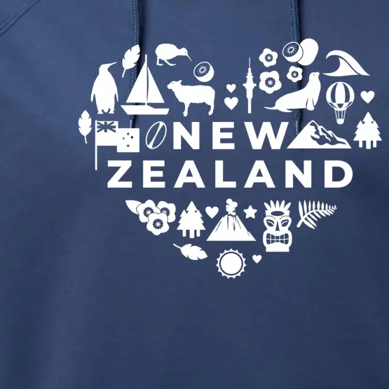 New Zealand Heart Performance Fleece Hoodie