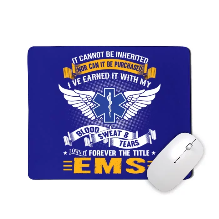 National Ems Week Winged Ems Logo Ribbon Graphic Art Great Gift Mousepad