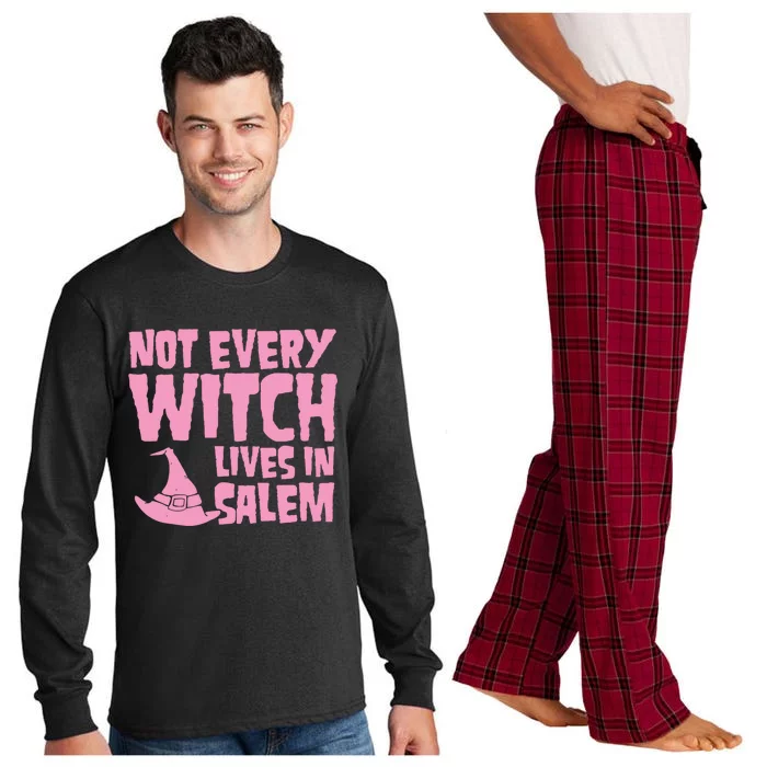 Not Every Witch Lives In Salem Cute Funny Wiccan Halloween Funny Gift Long Sleeve Pajama Set