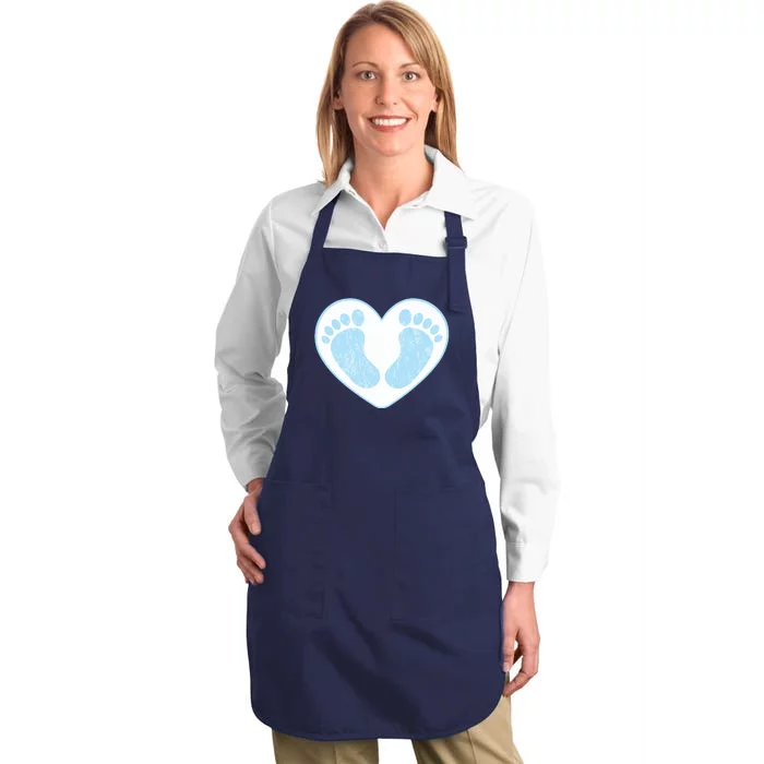 Newborn Feet Full-Length Apron With Pocket