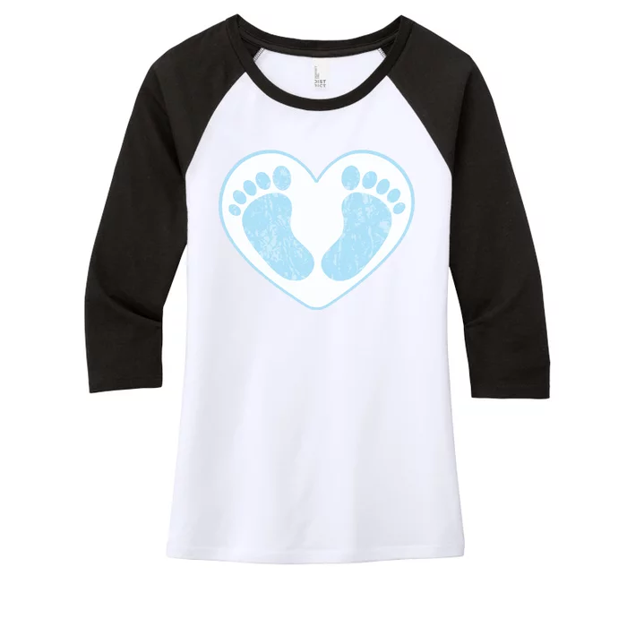 Newborn Feet Women's Tri-Blend 3/4-Sleeve Raglan Shirt