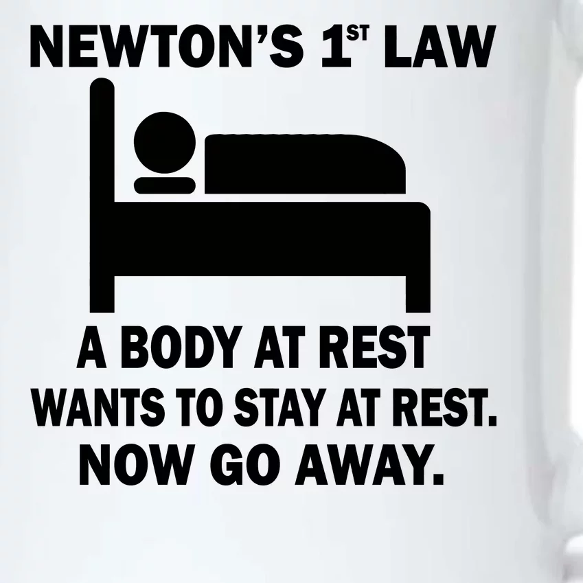 Newton's 1st Law A Body At Rest Black Color Changing Mug