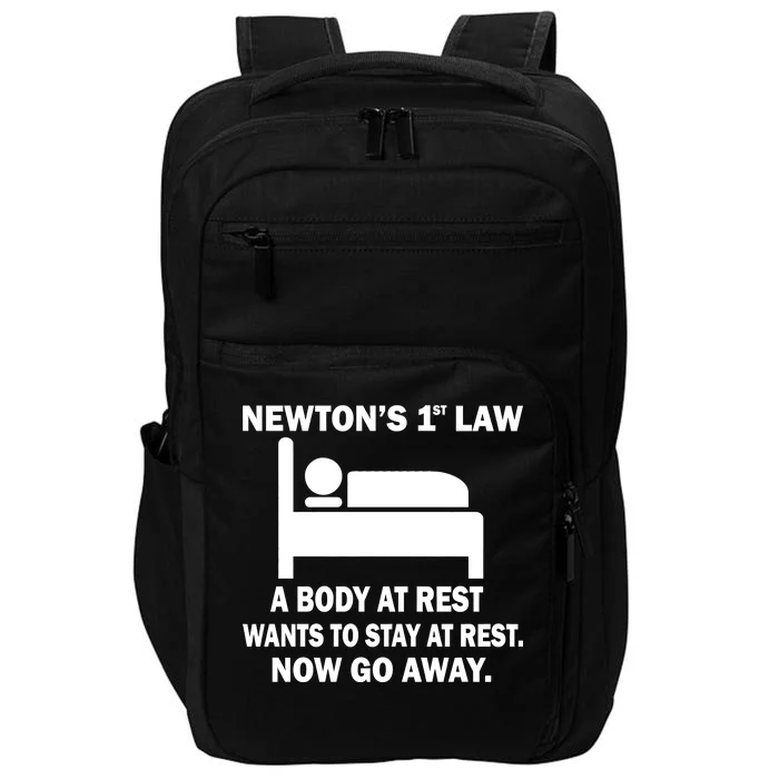 Newton's 1st Law A Body At Rest Impact Tech Backpack