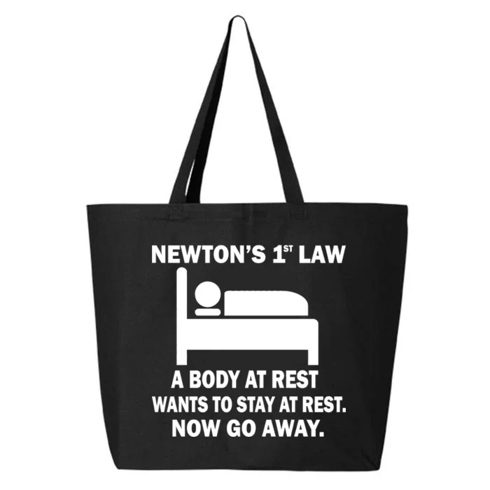 Newton's 1st Law A Body At Rest 25L Jumbo Tote