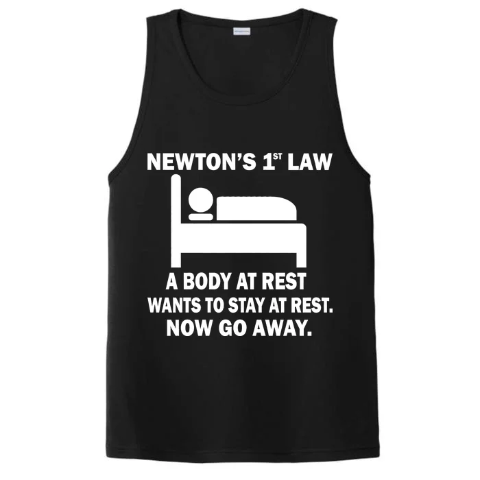 Newton's 1st Law A Body At Rest Performance Tank