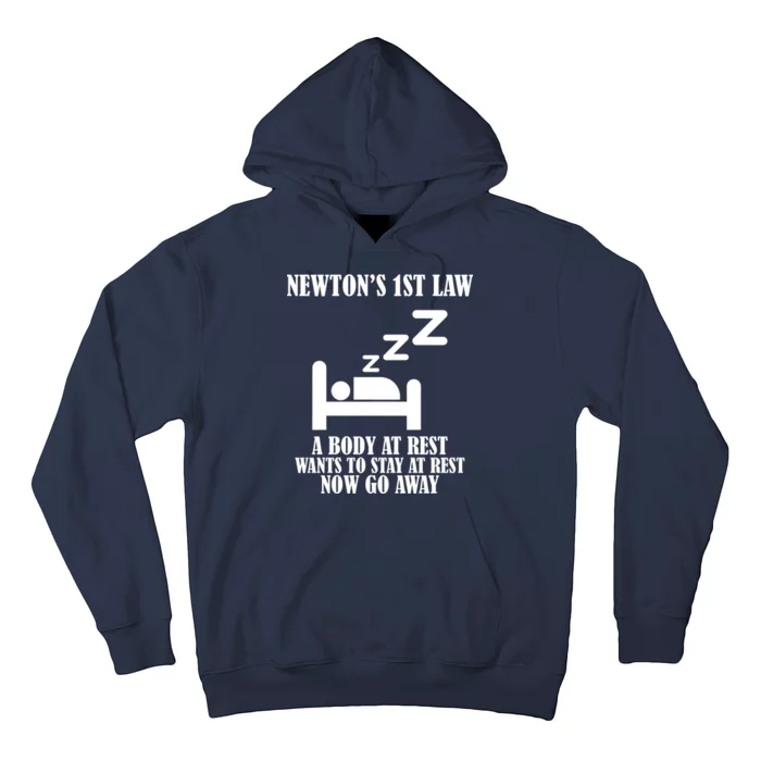 Newton's 1st Law Body At Rest Now Go Away Hoodie