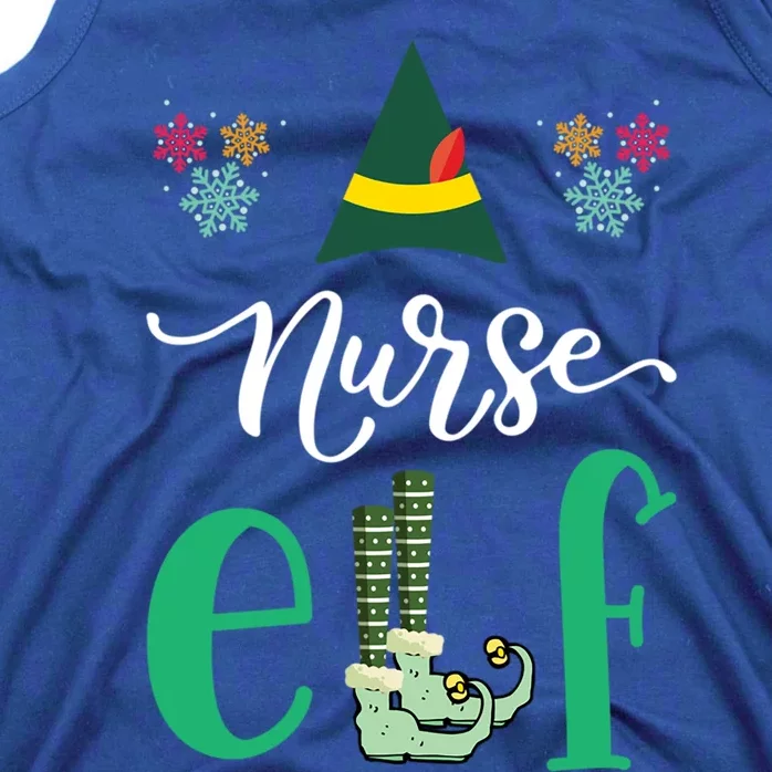 Nurse Elf Xmas Matching Christmas For Family Scrub Gift Tank Top