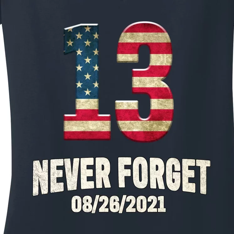 Never Forget 13 Service Members Kabul Afghanistan Airport Women's V-Neck T-Shirt