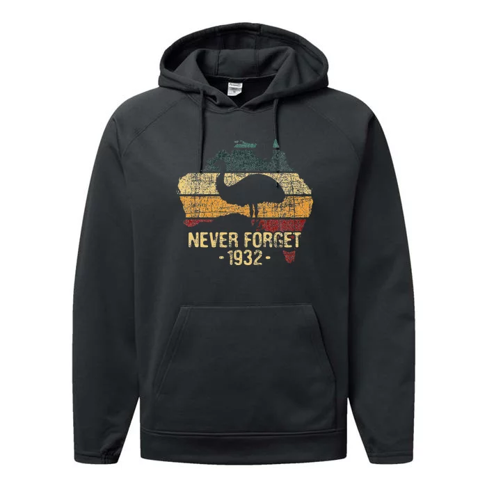 Never Forget 1932 Emu War Emu Lover Zookeeper Performance Fleece Hoodie